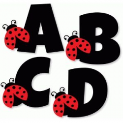 Silhouette Design Store: ladybug alphabet - a b c d | fonts ...