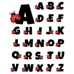 Ladybug alphabet | Silhouette design, Silhouette and Ladybird