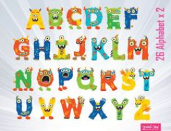 Custom designed monster alphabet for Psychobaby. | School related ...