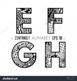 Zentangle Letters Stock Vectors & Vector Clip Art | Shutterstock ...