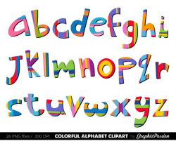 Scrapbooking Alphabet clipart color alphabet Digital alphabet