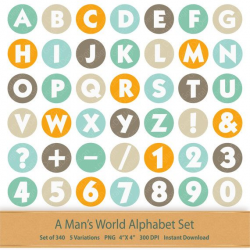 Man Digital Alphabet Download Fathers Day Letters Numbers Clipart ...