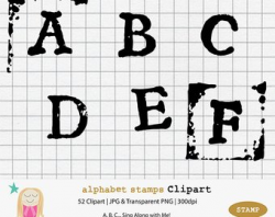Alphabet stamp | Etsy