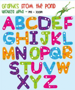 Wowza Alpha- Alphabet Clipart For Teaching | Pond, Graphics and Free