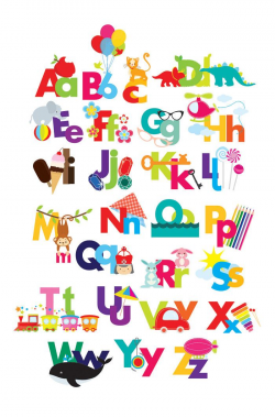 Alphabet clipart - illustrated alphabet, teaching clip art, for ...