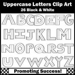 Upper Case Letters, Alphabet Clipart, Commercial Use SPS by ...