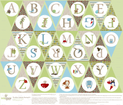 Woodland Alphabet Bunting Kit fabric - ejrippy - Spoonflower