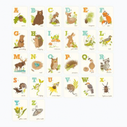 ABC set - Woodland Forest Animals, alphabet wall art | Sea Urchin Studio