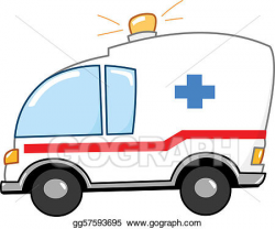 Vector Art - Ambulance cartoon. Clipart Drawing gg57593695 - GoGraph