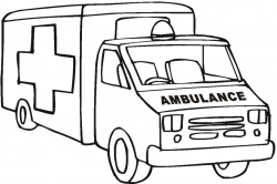 Awesome Of Ambulance Clipart Black And White - Letter Master