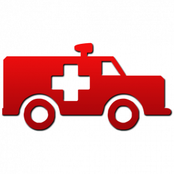 Ambulance red gradient symbol clipart image - ipharmd.net