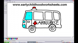 How to Draw Cartoons Ambulance Car Easy Step by Step For ...