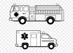 Png Black And White Ambulance Clipart Light - Ambulance Line ...