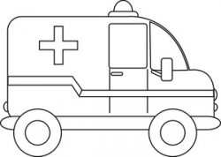 Ambulance Black And White Clipart