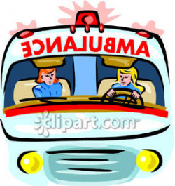 Two Female Paramedics Driving an Ambulance - Royalty Free Clipart ...