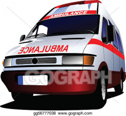 EPS Vector - modern ambulance van over white. c. Stock ...