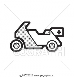 Clip Art Vector - Motorcycle ambulance design. Stock EPS gg85072512 ...