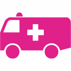 Barbie pink ambulance 4 icon - Free barbie pink ambulance icons