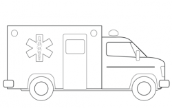 Ambulance truck coloring page | Free Printable Coloring Pages