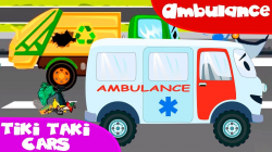 Ambulance with Police Car & Racing Cars +1 hour Emergency Vehicles ...