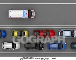 Stock Illustration - Empty lane for an ambulance top view. Clipart ...