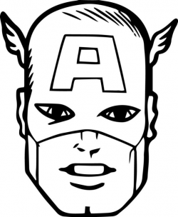 Captain america clipart black and white inspirational head clipart ...