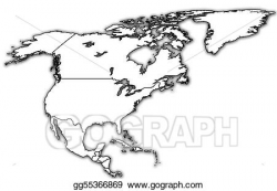 Drawing - North america political map. Clipart Drawing gg55366869 ...