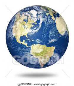 Stock Illustration - Planet earth on white - america. Clipart ...