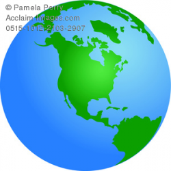Clip Art Image of a World Globe