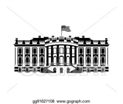 Vector Stock - Us white house sign icon. america government building ...