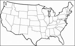 Blank Map Of the United States Of America | NewColoring123