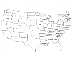 Map Of The United States Of America With States Labeled image united ...