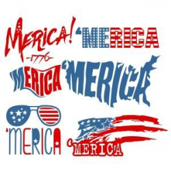 Merica American-Flag Cuttable Design Cut File. Vector, Clipart ...