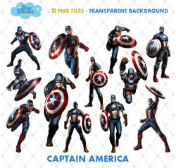 Captain America Clipart, PNG Clip Art Files, Captain America ...