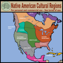 Maps: North America Native American Cultural Regions {Messare Clips ...