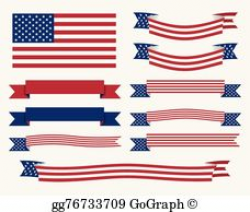 Vector Illustration - Patriotic ribbons. EPS Clipart gg60919474 ...