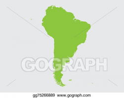 Stock Illustration - Shape of the continent of south america ...