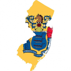 New Jersey State Flag Shape Map U.S. US United America American ...