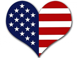 Amazon.com: Heart Shaped AMERICAN Flag Sticker (usa made decal ...