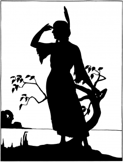Vintage Native American Girl Image - Silhouette! - The Graphics Fairy