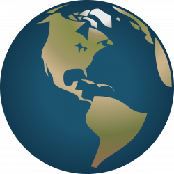 Clipart - Simple Globe facing America