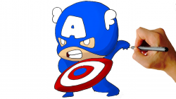How to Draw Captain America Chibi from Marvel Civil War Characters ...