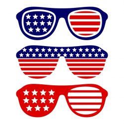 USA America Merica Sunglasses Cuttable Design