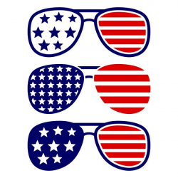 USA America Merica Sunglasses Cuttable Design Cut File. Vector ...