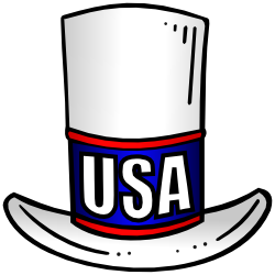 Patriotic Top Hat with USA Clip Art | Free Borders and Clip Art