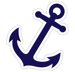Navy Blue Anchor