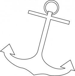Black and White Anchor Clip Art - Black and White Anchor Image