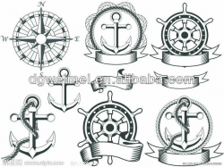 anchor compass tribal skin safe tattoo sticker: Tattoo Ideas Anchors ...