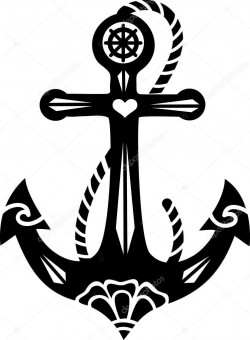 Anchor & Sacred Rose Symbol Hope Faith & Love Stock Vector ...