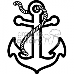 anchor with rope svg cut file clipart. Royalty-free clipart # 403102